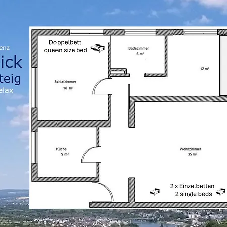 Rheinblick Am Rheinsteig Mit Balkon Und Sauna Apartamento Urbar (Mayen-Koblenz)